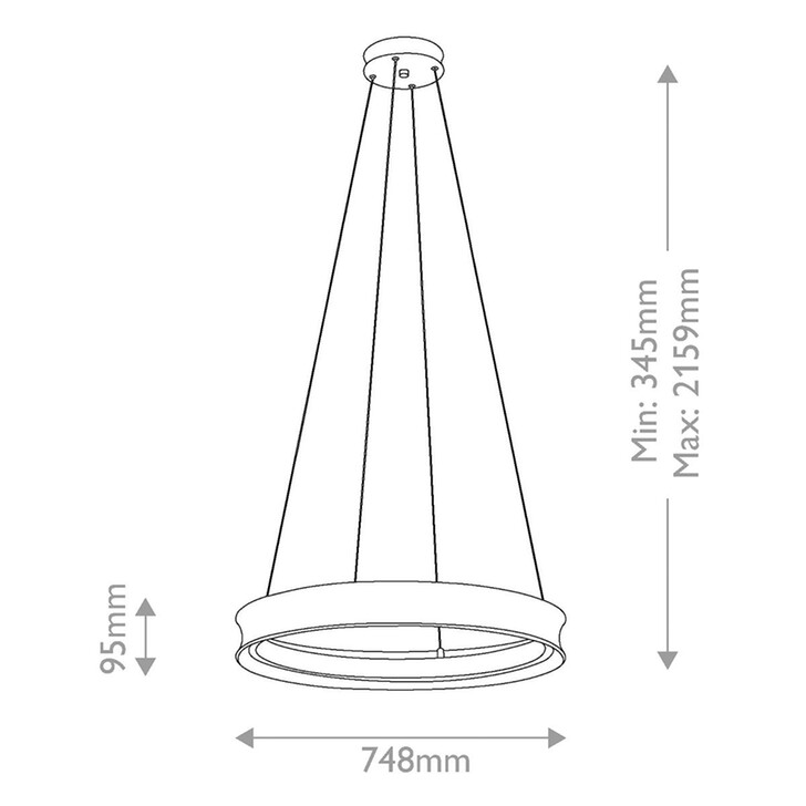 Kichler Larousse Champagne Bronze Medium Dimmable Led Ring Pendant Light - 3000K