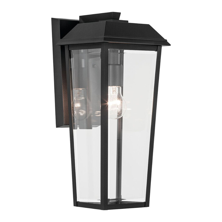 Kichler Mathus Black Medium Downward Facing Outdoor Wall Lantern - IP44