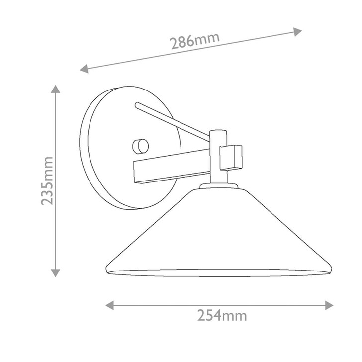 Kichler Ripley Medium Old Bronze Finish Downward Facing Led Outdoor Wall Light - IP44 - 3000K - Bat Friendly