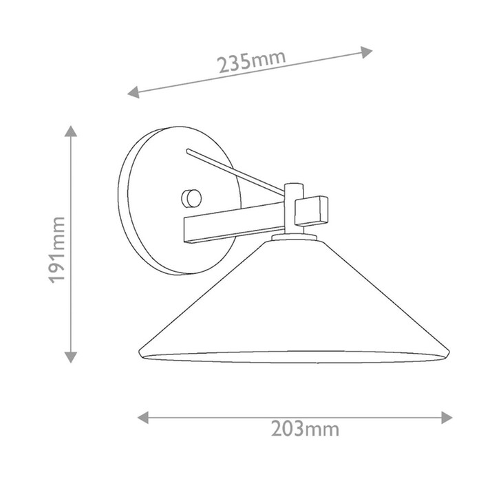 Kichler Ripley Small Black Downward Facing Led Outdoor Wall Light - IP44 - 3000K - Bat Friendly
