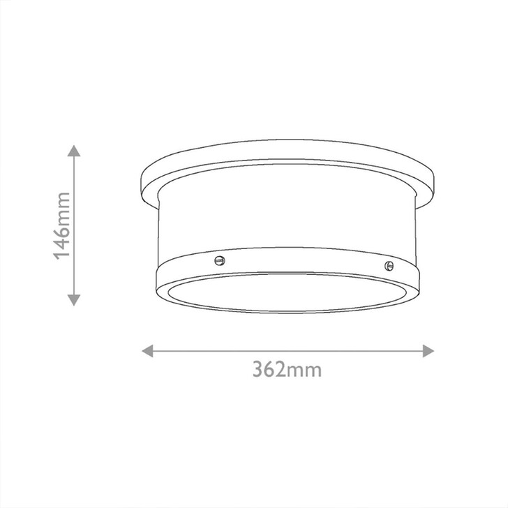 Kichler Serca Brushed Natural Brass Medium Flush 2 Light Ceiling Light