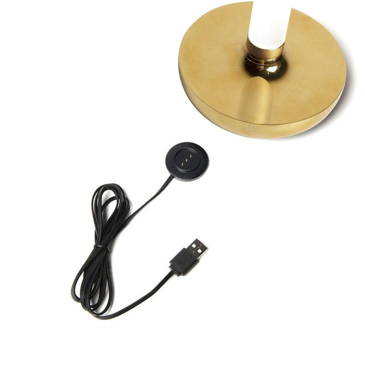 Konstsmide Biarritz Gold Outdoor Portable Usb Table Lamp With Frosted Glass - IP54 - 1800K/3000K/4000K