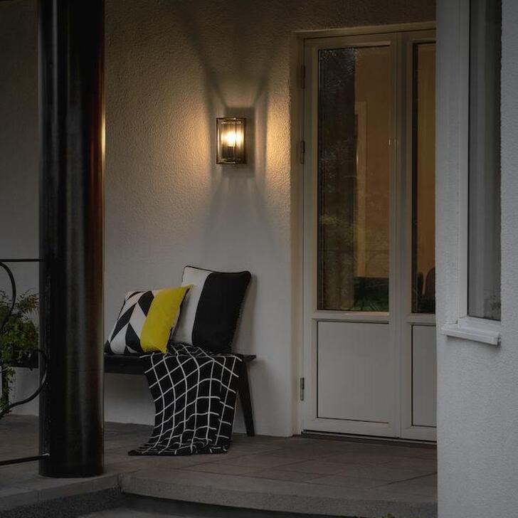 Konstsmide Brindisi Matt Black Exterior Wall Light