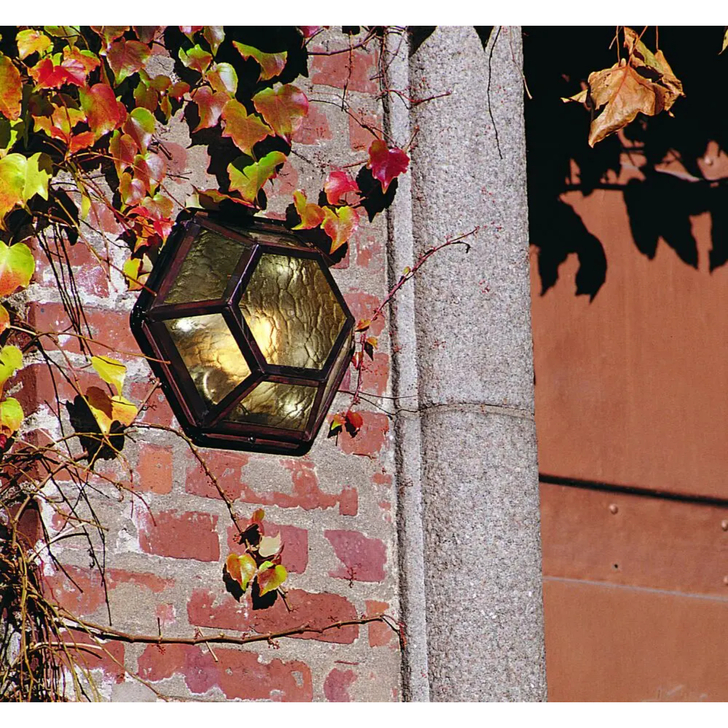 Konstsmide Castor Copper And Matt Black Flush Outdoor Light Suitable For Ceiling Or Wall Installation - IP23