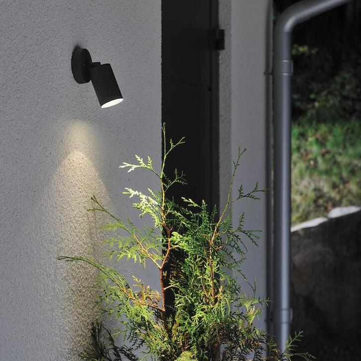 Konstsmide Modena Adjustable Matt Black Exterior Wall Light