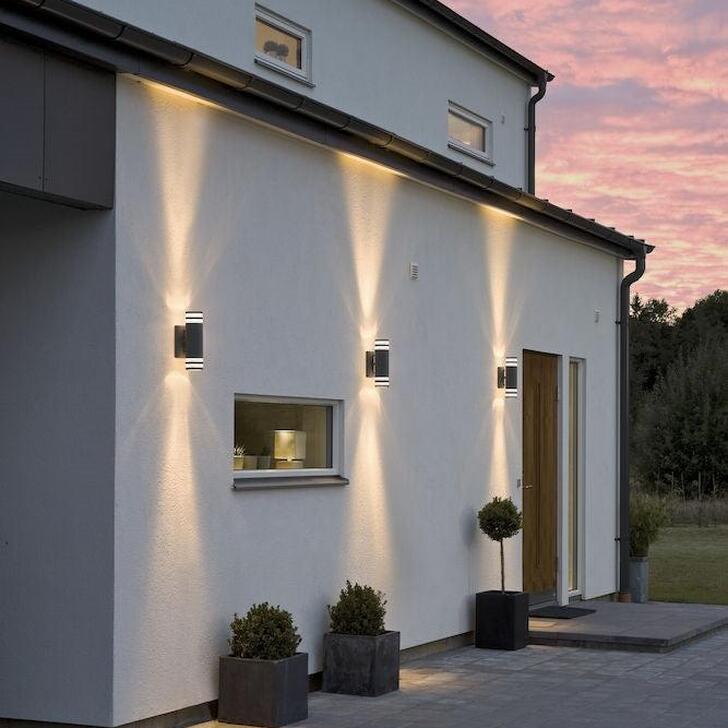 Konstsmide Modena Matt Black Up And Down Exterior Light