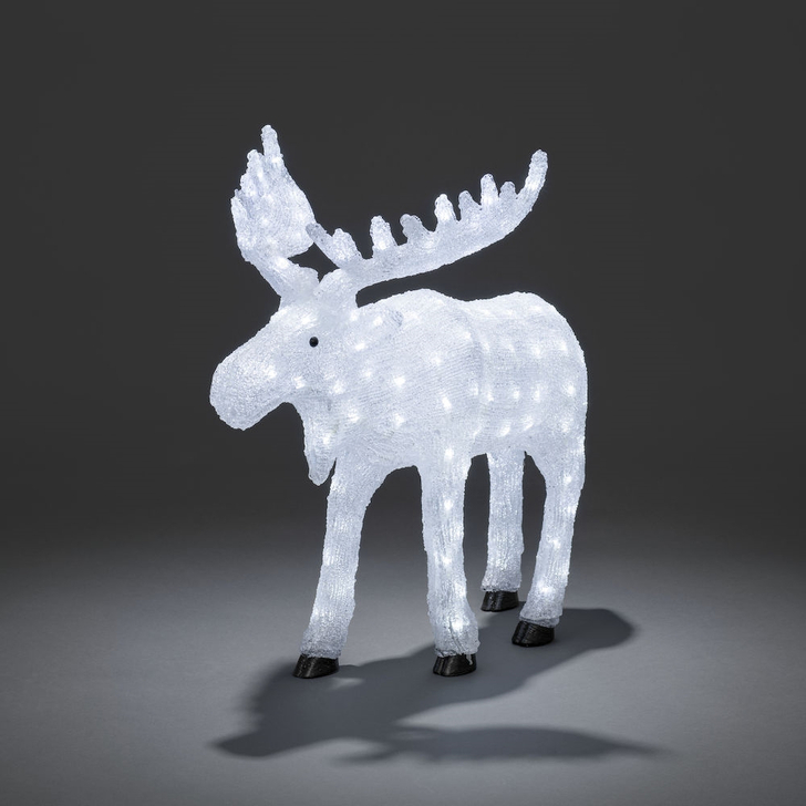 Konstsmide Outdoor Moose 65cm In White Complete With Transformer