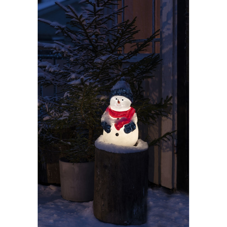 Konstsmide Outdoor Plastic Snowman With Warm White Led's Complete With Transformer