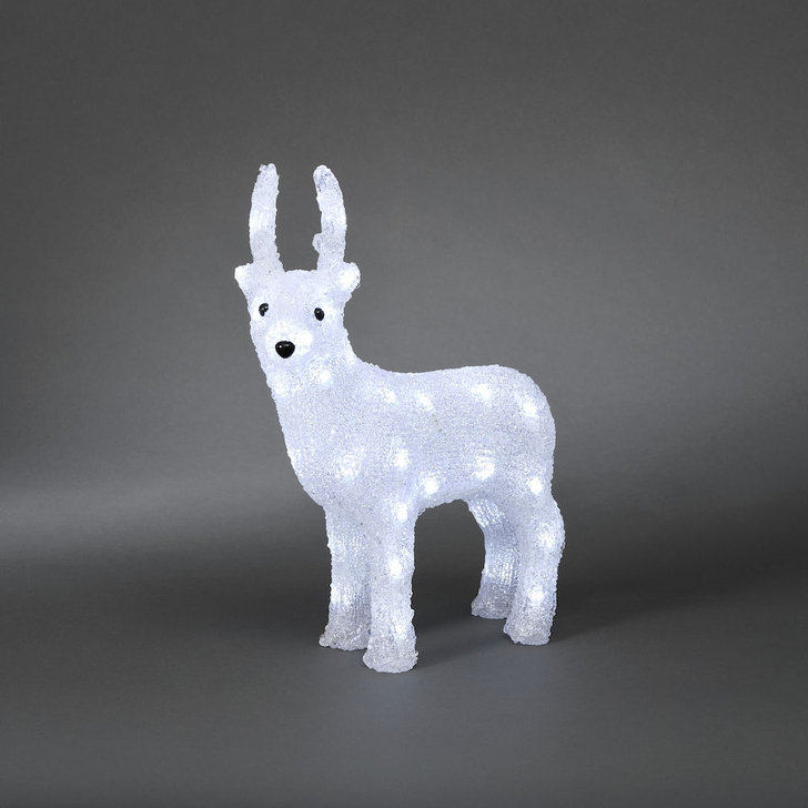 Konstsmide Outdoor Reindeer 38cm In White Complete With Transformer