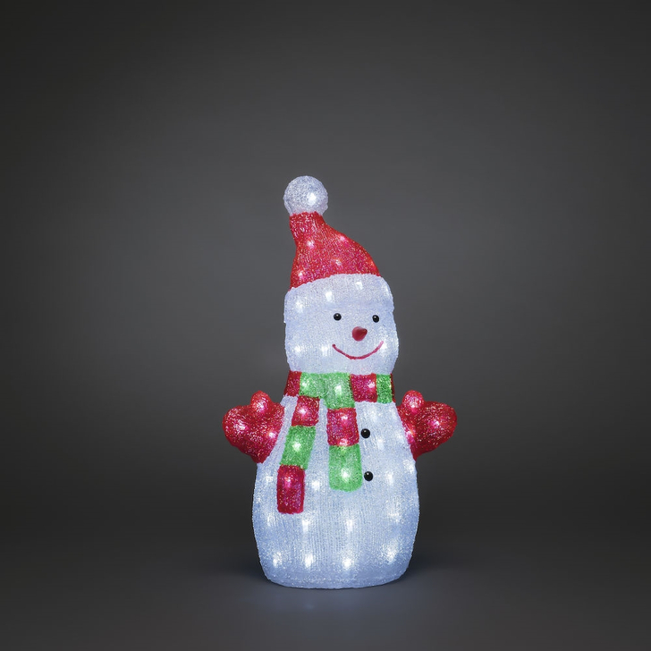 Konstsmide Outdoor Snowman 50cm With White Led's Complete With Transformer