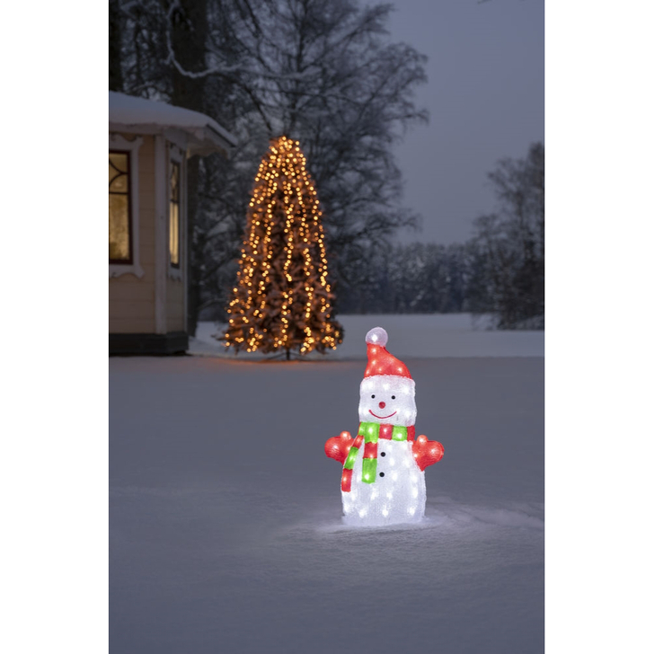 Konstsmide Outdoor Snowman 50cm With White Led's Complete With Transformer