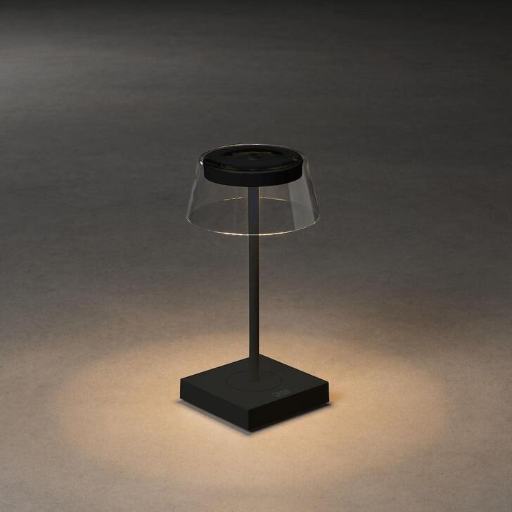 Konstsmide Scilla Black Usb Portable Outdoor Table Lamp - IP54 - 2700K/3000K