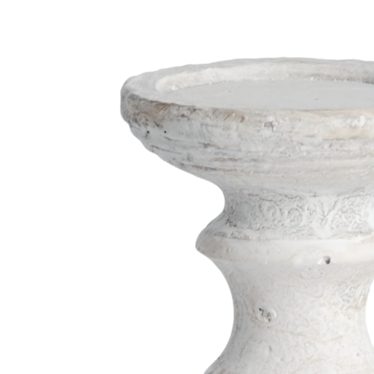 Large Detailed Stone Candle Holder