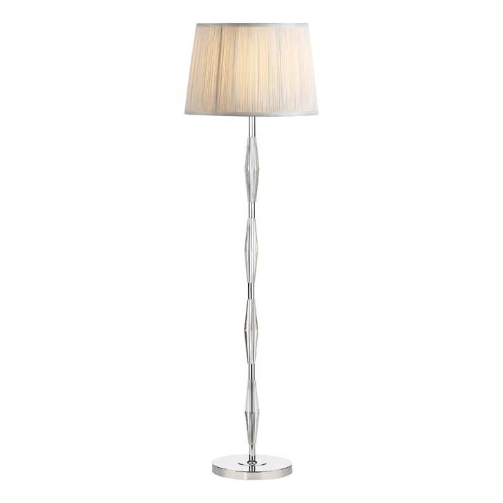 Laura Ashley Blake Polished Chrome Crystal Floor Lamp - Base Only