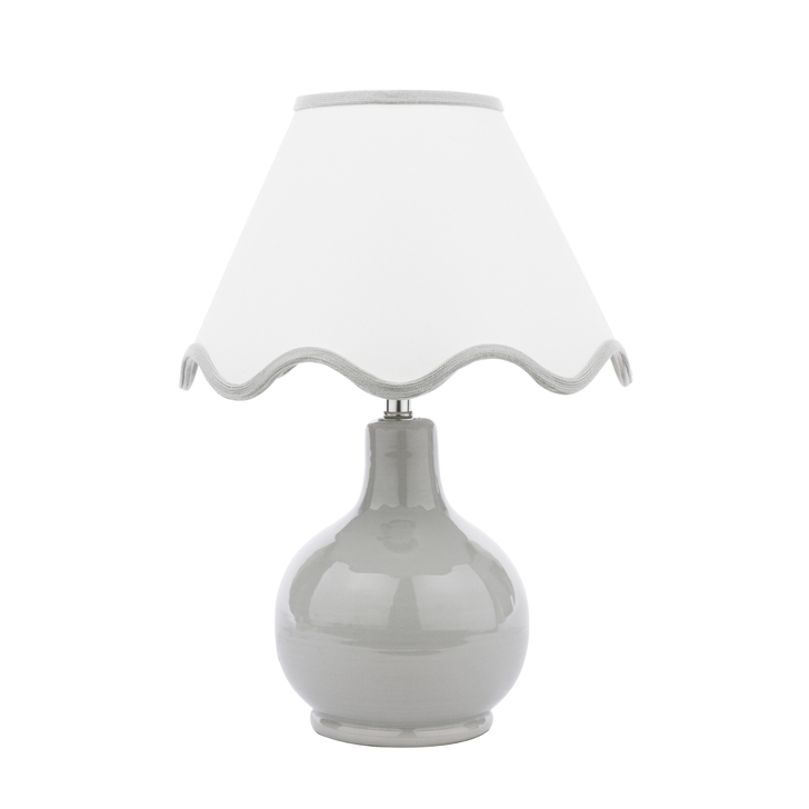 Laura Ashley Bramhope Table Lamp Grey Ceramic With Shade