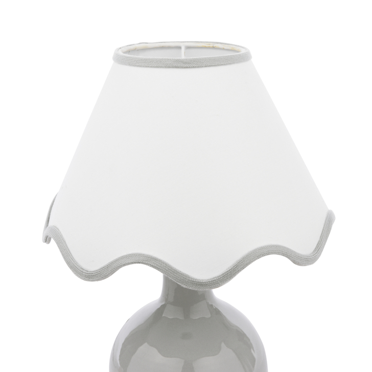 Laura Ashley Bramhope Table Lamp Grey Ceramic With Shade