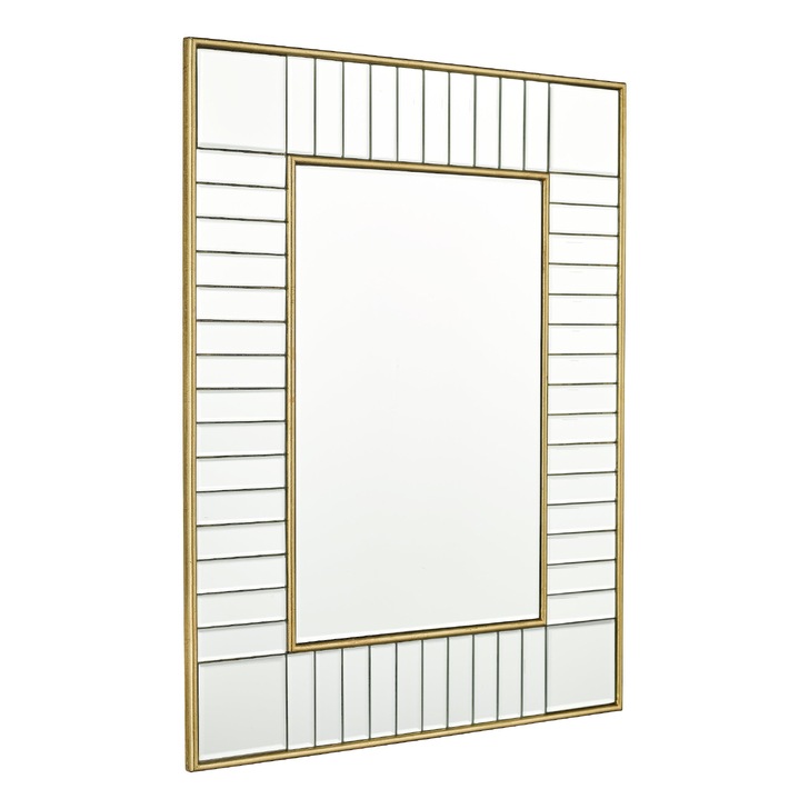 Laura Ashley Clemence Small Rectangular Mirror With Gold Leaf Detail