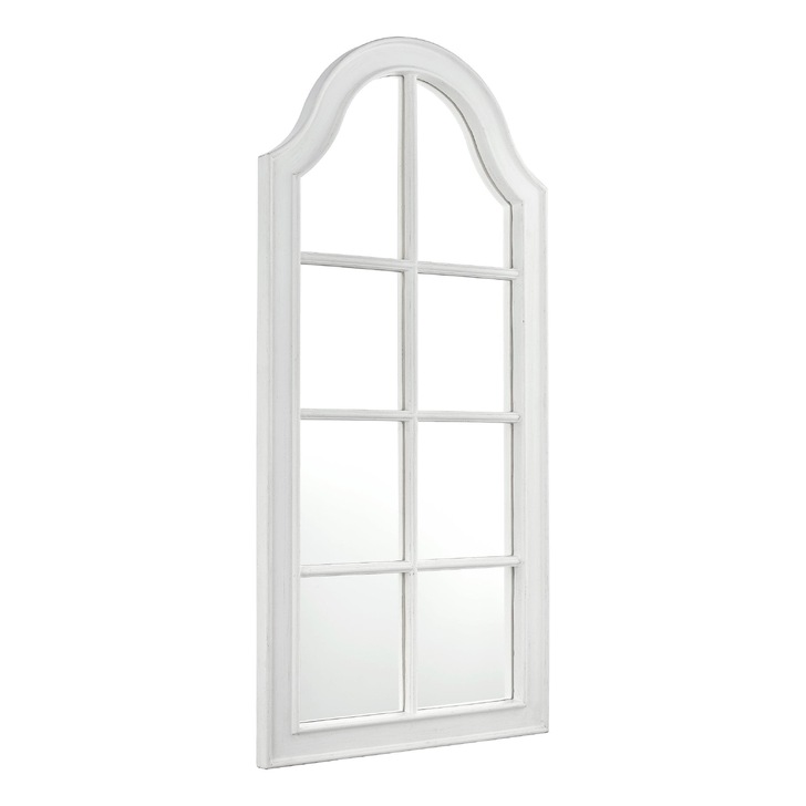 Laura Ashley Coombs Rectangular Mirror With Distressed Ivory Detail