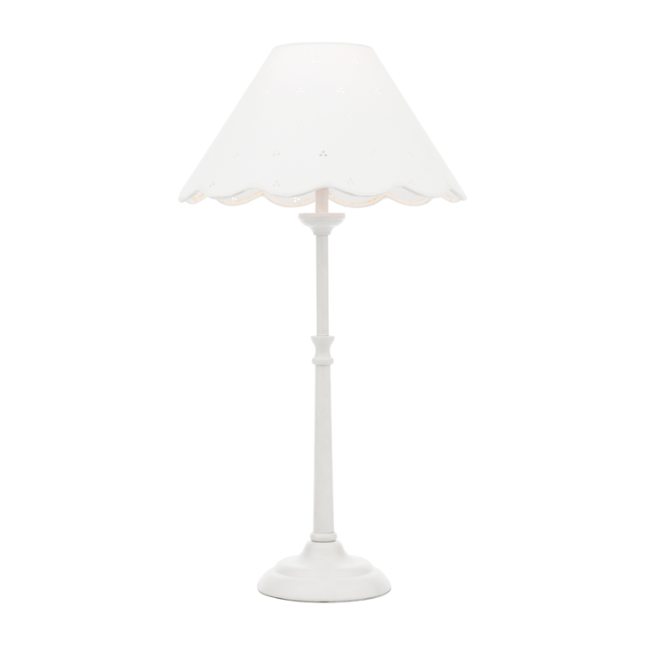 Laura Ashley Cordwell Table Lamp Matt White With Shade