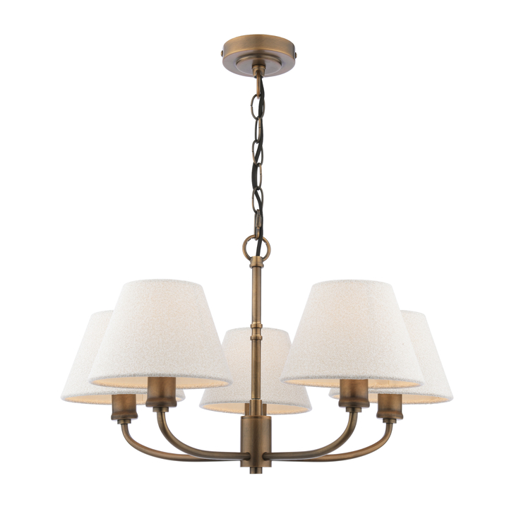 Laura Ashley Denston 5 Light Pendant Antique Bronze With Shade