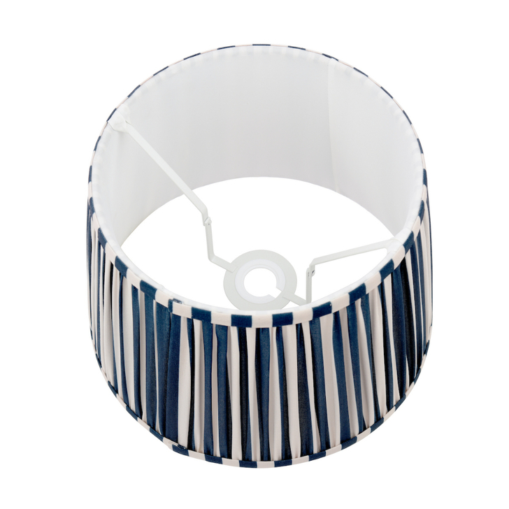 Laura Ashley Denwick 30cm/12 Inch Blue Cotton Tapered Drum Shade