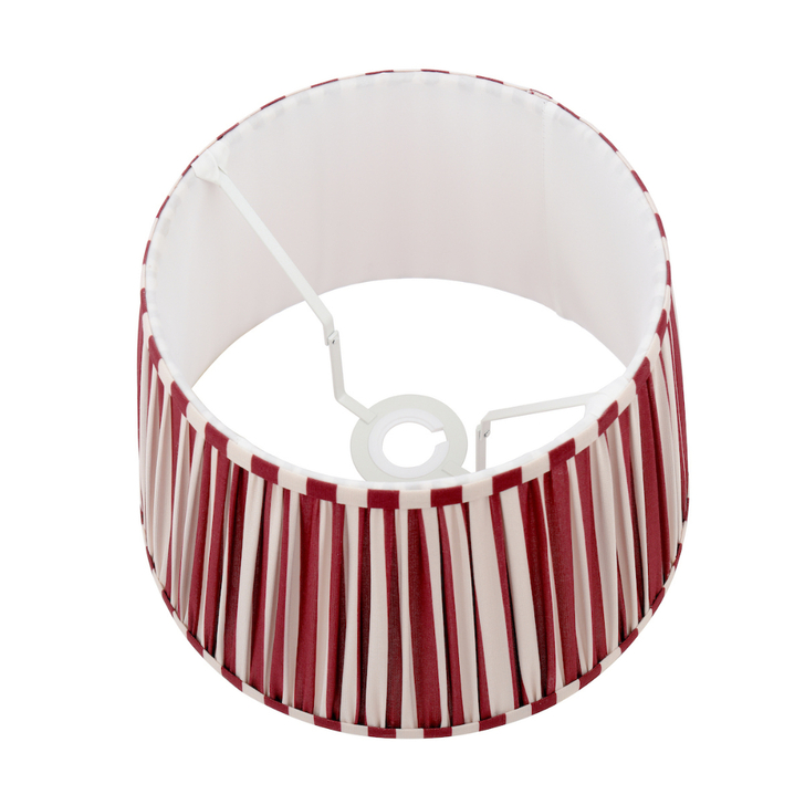 Laura Ashley Denwick 30cm/12 Inch Red Cotton Tapered Drum Shade