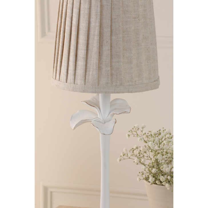 Laura Ashley Eleni Table Lamp Matt White With Shade