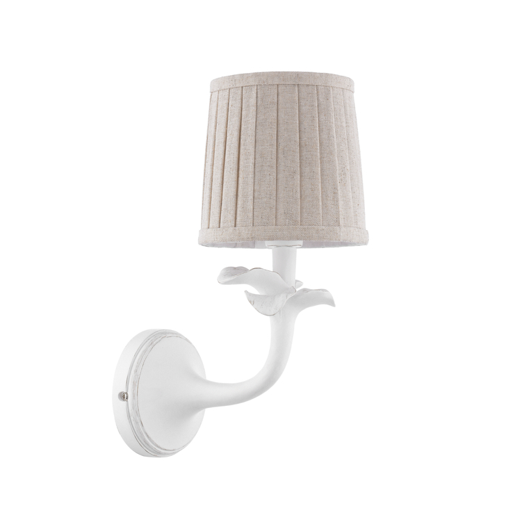 Laura Ashley Eleni Wall Light Matt White With Shade