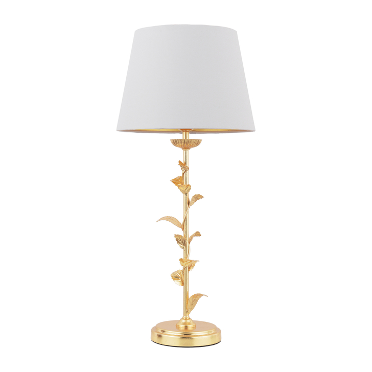 Laura Ashley Halton Table Lamp Distressed Gold Leaf With Shade