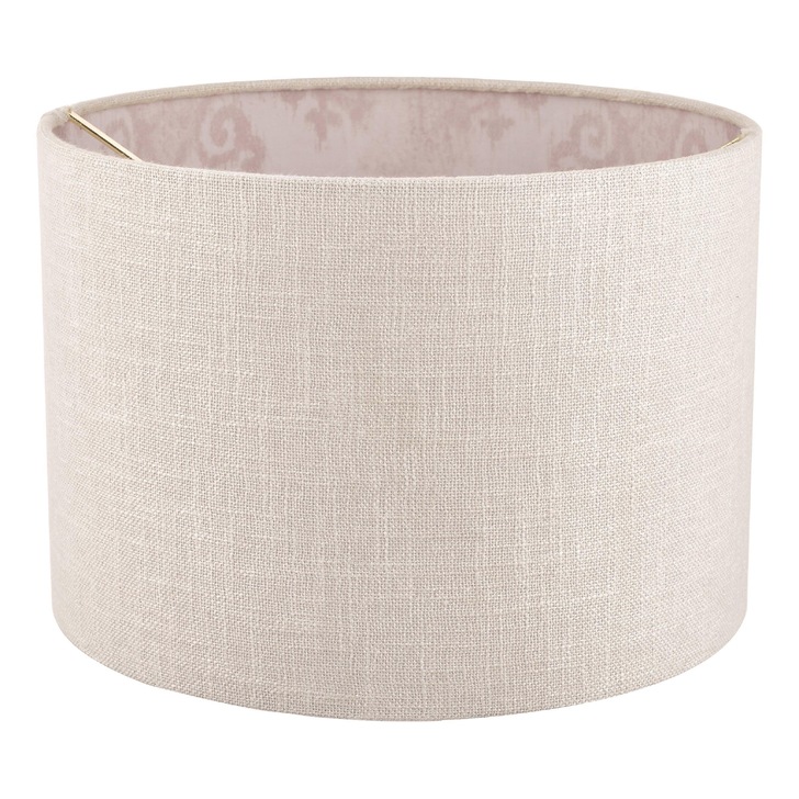 Laura Ashley Hazelton Drum Shade Silver/Pink 30.5cm/12 inch