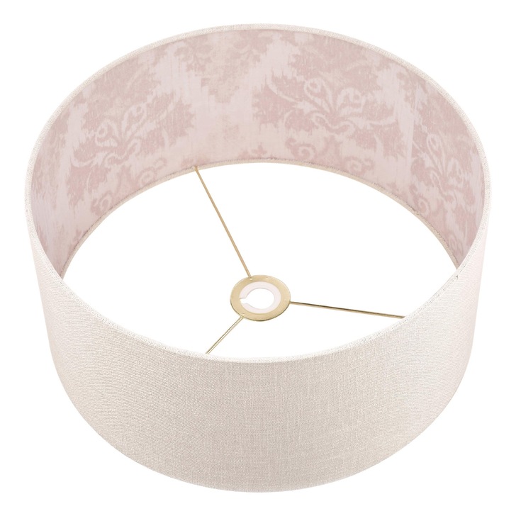 Laura Ashley Hazelton Drum Shade Silver/Pink 45cm/18 inch