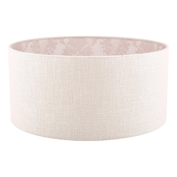 Laura Ashley Hazelton Drum Shade Silver/Pink 45cm/18 inch