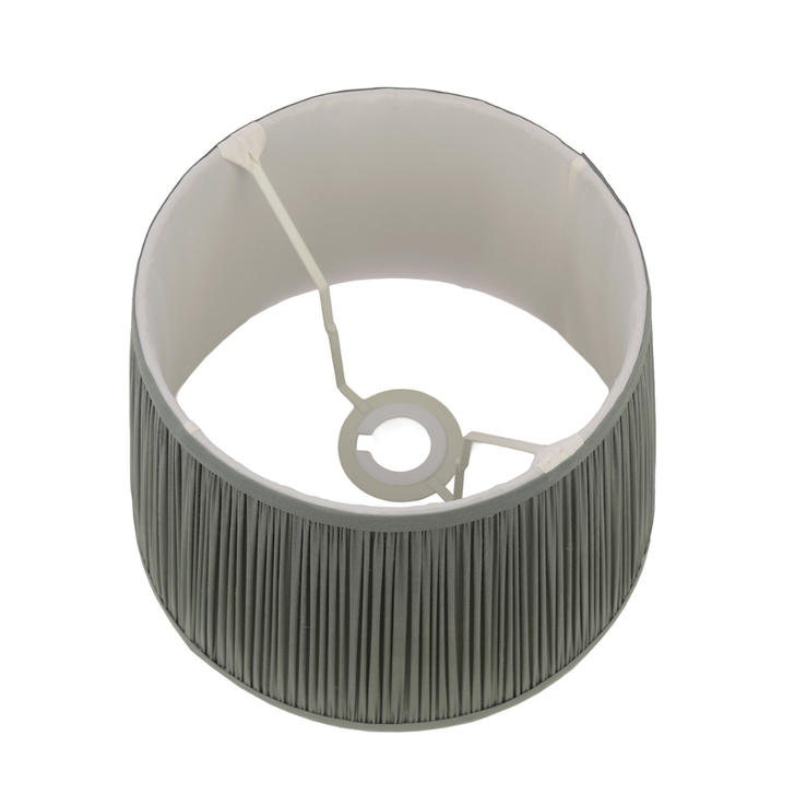 Laura Ashley Hemsley 25cm/10 Inch Green 1000% Silk Cotton Tapered Drum Shade