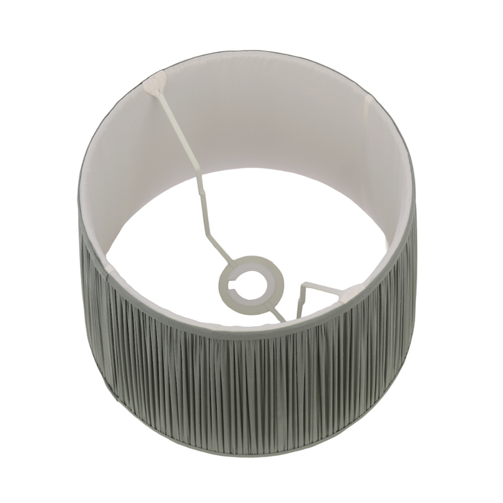 Laura Ashley Hemsley 30cm/12 Inch Green 1000% Silk Cotton Tapered Drum Shade