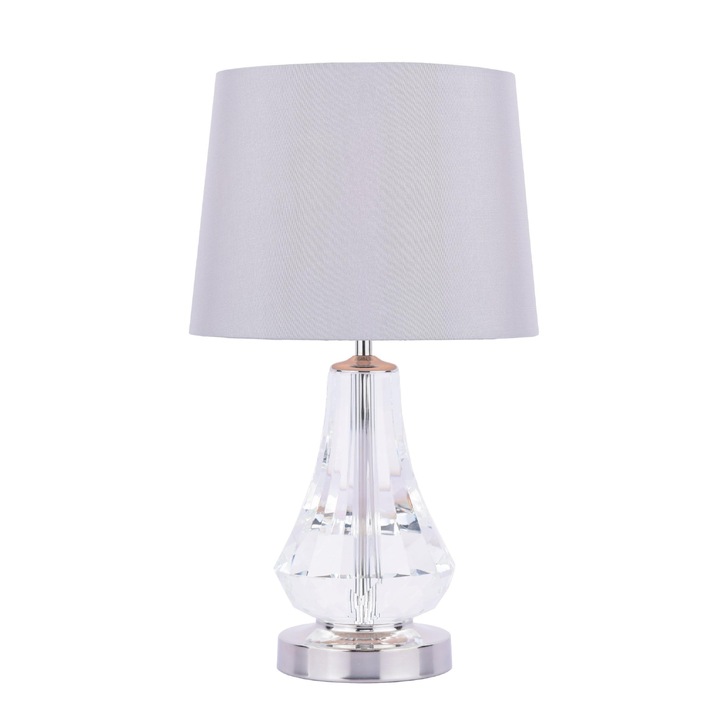 Laura Ashley Humby Touch Crystal Table Lamp In Polished Nickel Complete With Shade - LA3756244-Q