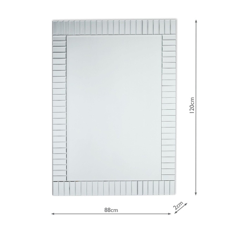 Laura Ashley LA3503866-Q Capri Large Rectangular Mirror With Bevelled Detail Edging