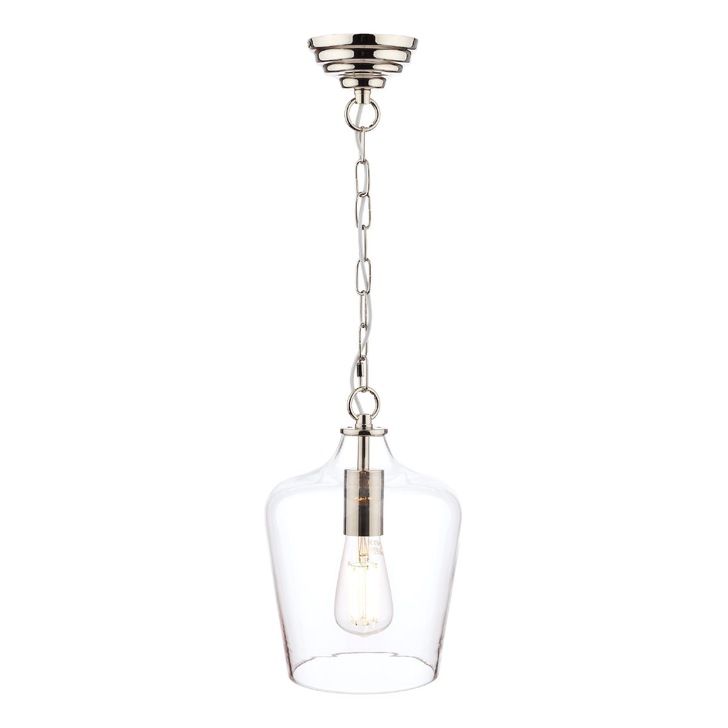 Laura Ashley LA3603219-Q Ockley Polished Chrome Single Pendant With Clear Glass Shade