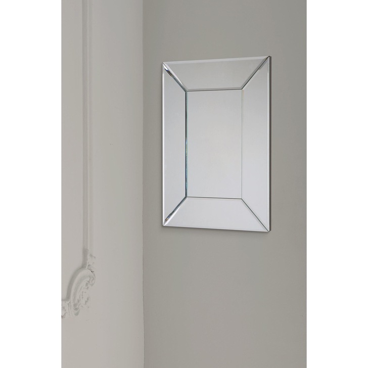 Laura Ashley LA3624463-Q Gatsby Small Rectangular Mirror With Bevelled Detail Edging