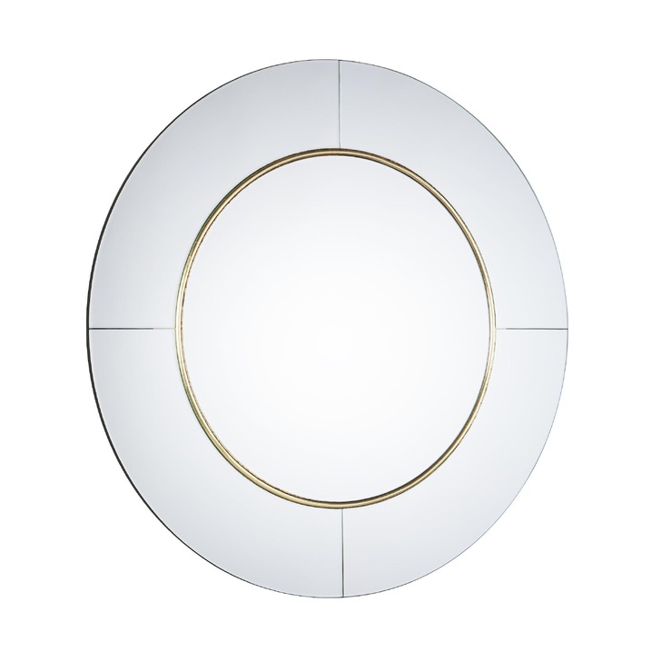 Laura Ashley LA3637755-Q Maya Round Mirror With Mottled Bronze Detail