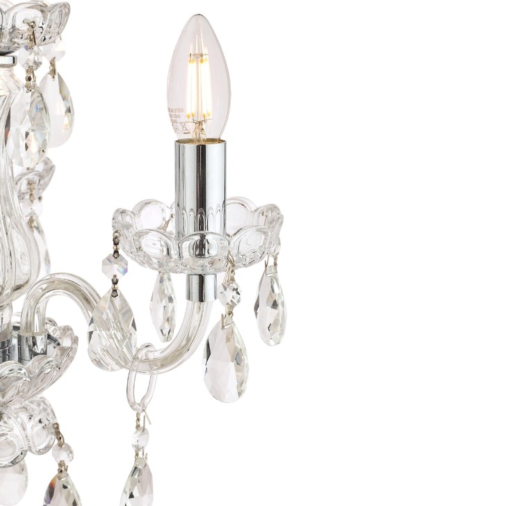 Laura Ashley LA3691062-Q Harriet Polished Chrome 3 Light Crystal Chandelier