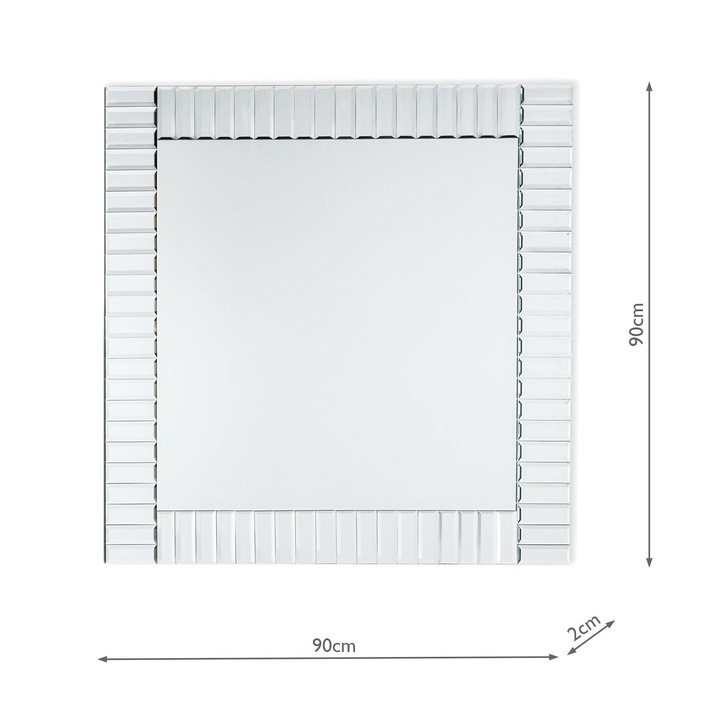 Laura Ashley LA3704779-Q Capri Large Square Mirror With Bevelled Detail Edging