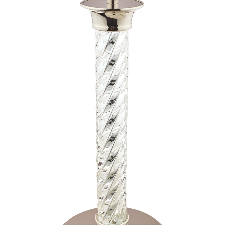 Laura Ashley LA3724945-Q Louis Polished Nickel & Twisted Glass Table Lamp - Base Only