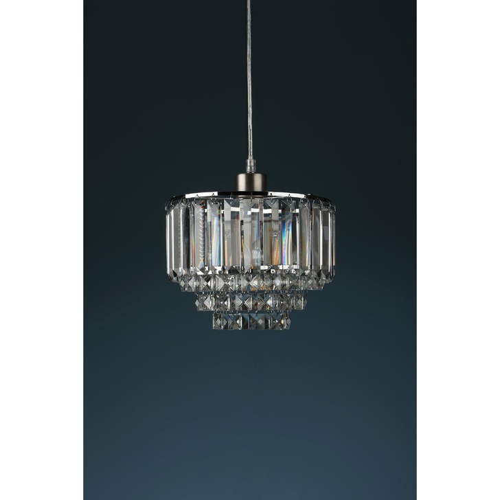 Laura Ashley LA3727732-Q Vienna Crystal And Polished Chrome Easy Fit Pendant