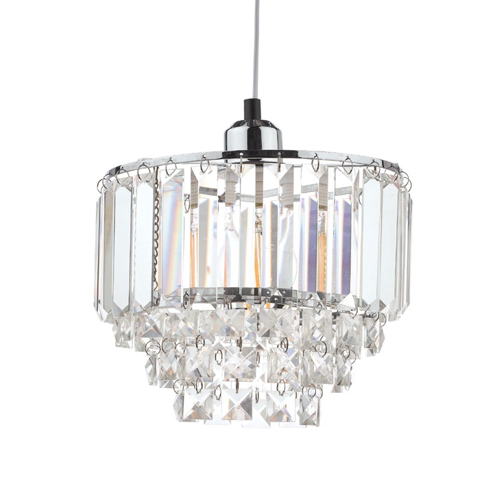 Laura Ashley LA3727732-Q Vienna Crystal And Polished Chrome Easy Fit Pendant