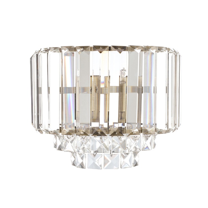 Laura Ashley LA3727747-Q Vienna Crystal And Antique Brass 1 Light Wall Light