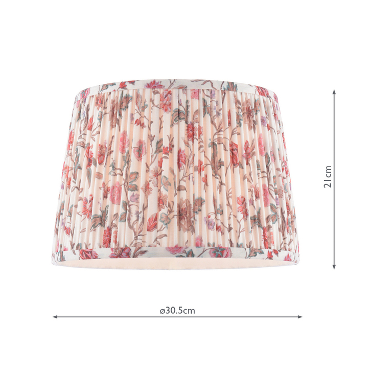 Laura Ashley Lingmell Trail Cream Cotton Tapered Drum Shade 30cm/12 inch