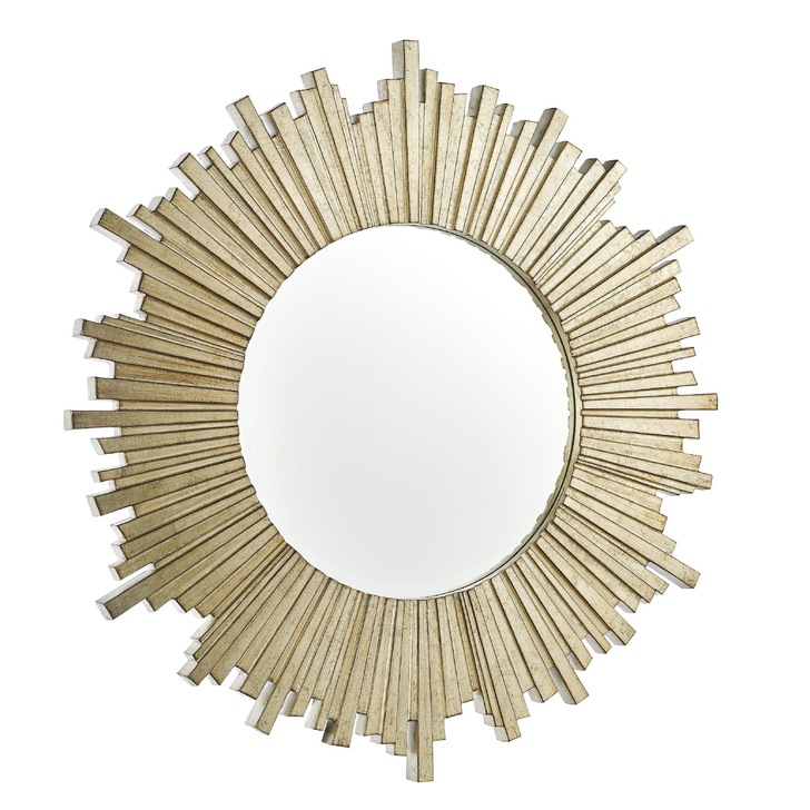 Laura Ashley Lovell Round Mirror With Champagne Frame