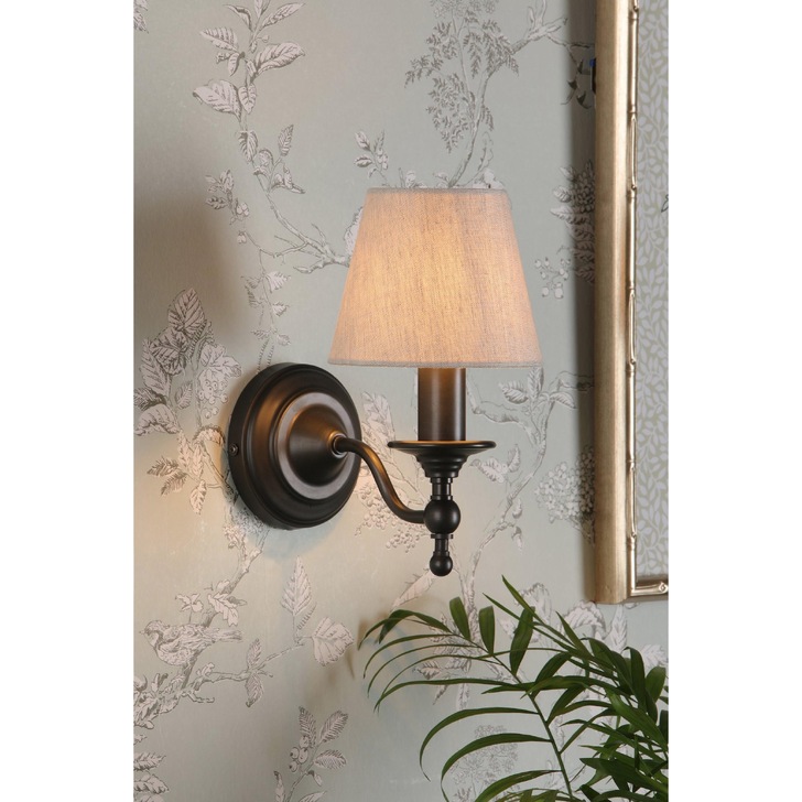 Laura Ashley Ludchurch Single Wall Light In Industrial Black - Bracket Only - LA3756243-Q