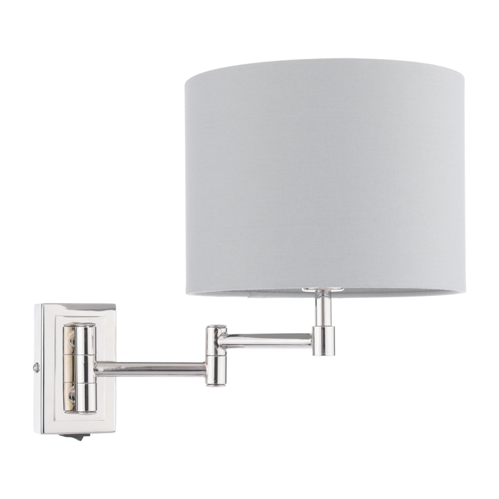 Laura Ashley Marlowe Wall Light Polished Nickel With Shade