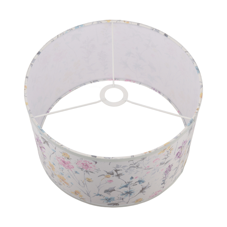 Laura Ashley Meadow Nature Inspired 38cm Blue Cotton Drum Shade